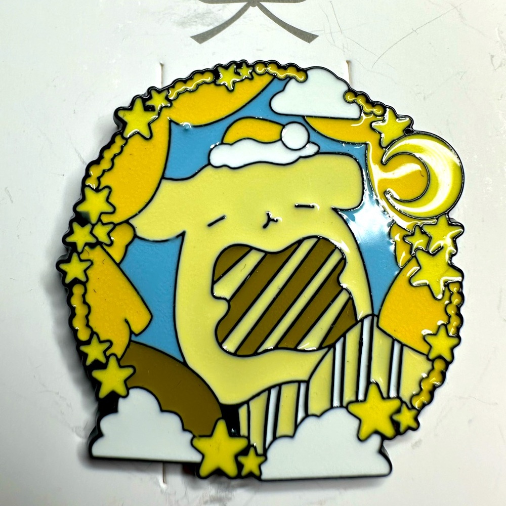 Sanrio POMPOMPURIN SLEEPING Enamel Pin Metal Brooch